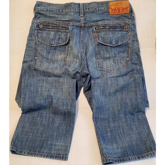 Rare Levi's Red Collection Jeans Distressed Zippered Pockets 34 X 30 - Picture 6 of 11